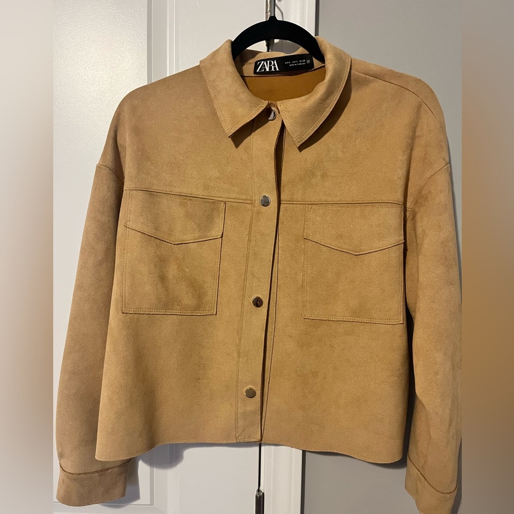 Zara suede overshirt jacket size small